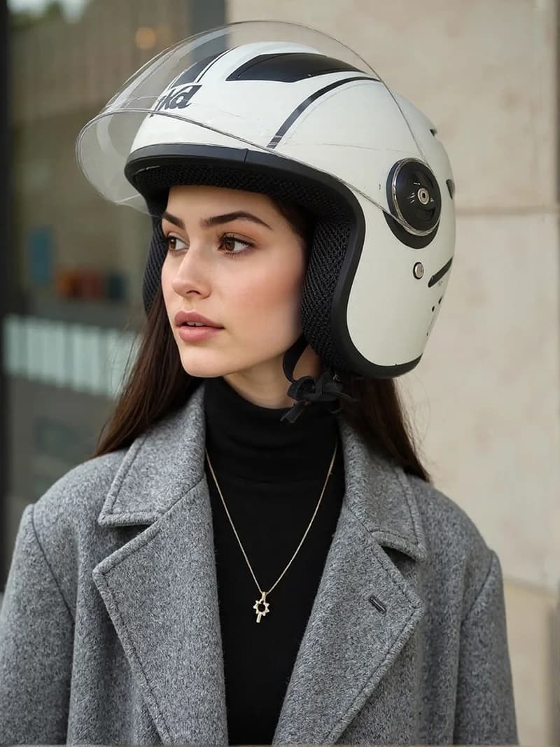 2025 Motorcycle Dual Visor Flip Up Modular Full Face Helmet Anti-fog Street Bike Racing Helmet for Women, Men, 4 Colors