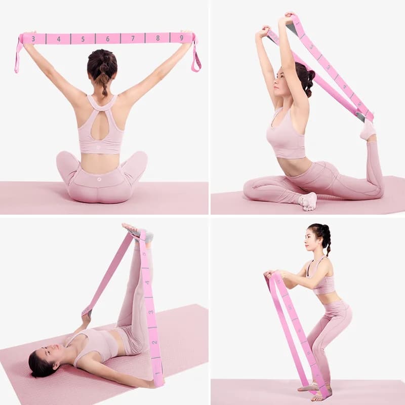Elastic Waist Belt for Yoga Stretch Belt for Women's Open Shoulder Strength Belt for Fitness Tension Belt for Exercises Rehabilitation Training