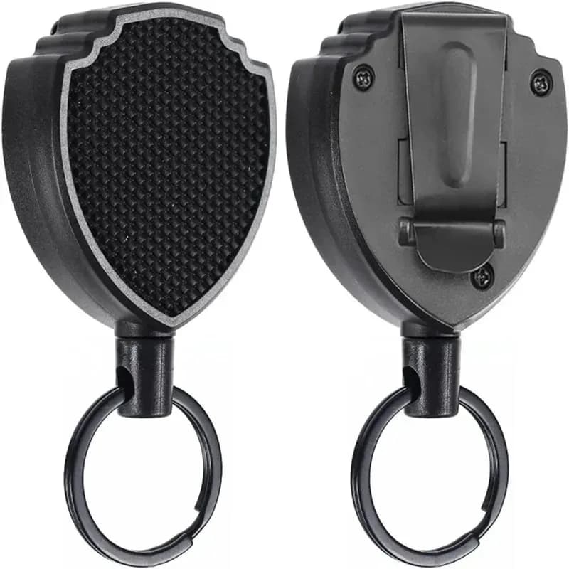 Portachiavi Elastico Antifurto con Fibbia Facile da Tirare, Anello Portachiavi Retrattile Sportivo, Anti-smarrimento, per Skipass e Carte d'Identità