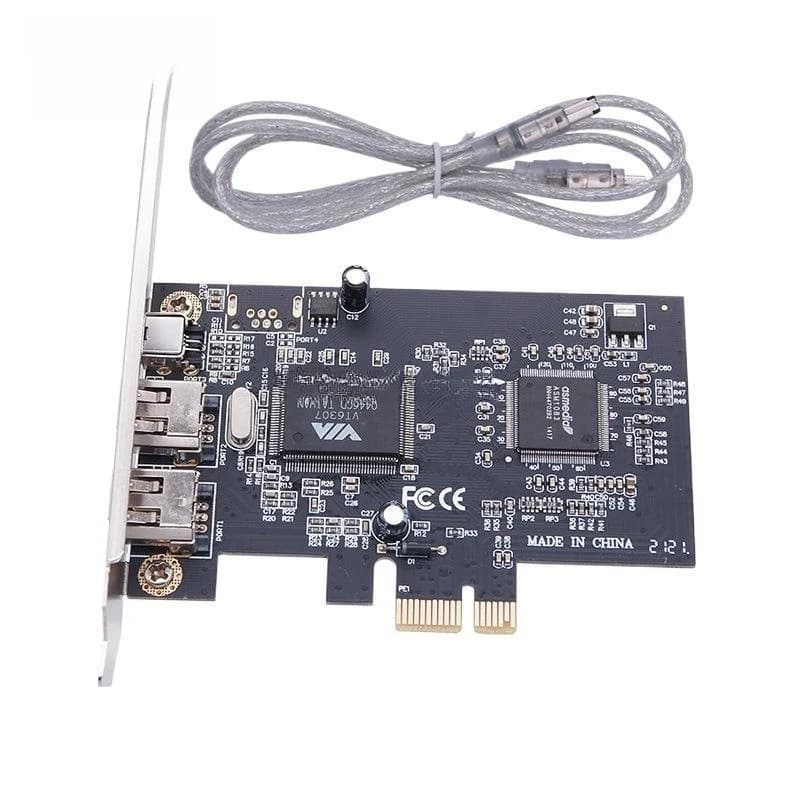 PCI-E 1X To 3-Port 1394A (FireWire) Expansion Card, DV HD Video Capture Adapter for Desktop PC