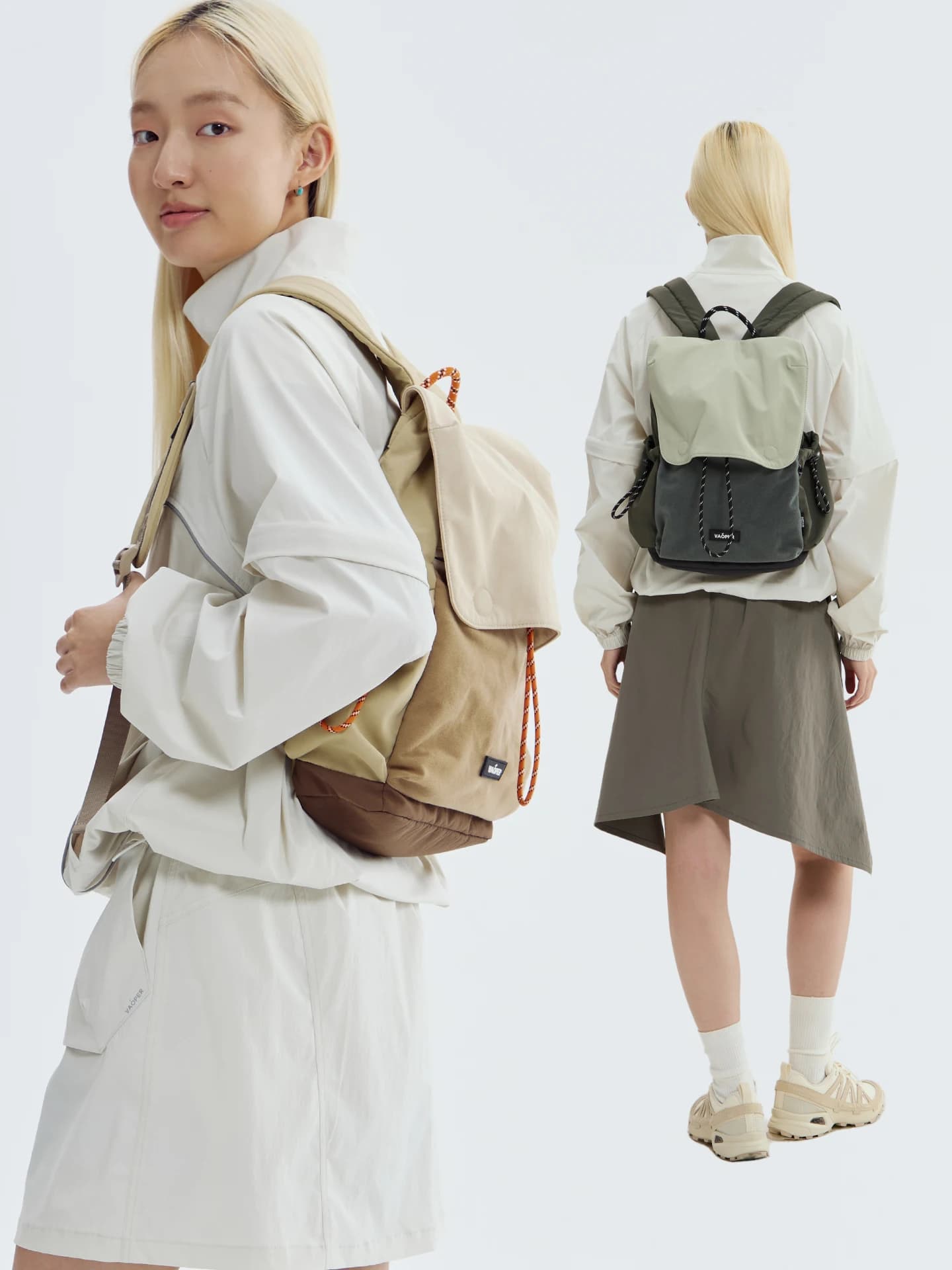 VAOPER X HELLOMALAO Collaborative Sport Travel Backpack Lightweight Unisex Student Bookbag Women's Fashionable Dual-Shoulder Bag