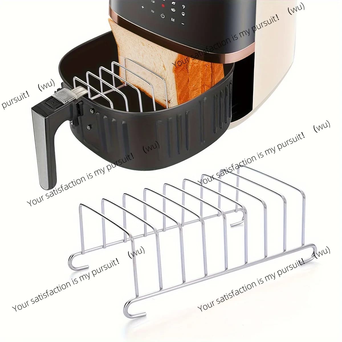 1pc Stainless Steel Air Fryer Bracket Accessories, Household Toast Grill Baking Bread Clip Combination Tool, Kitchen Tools