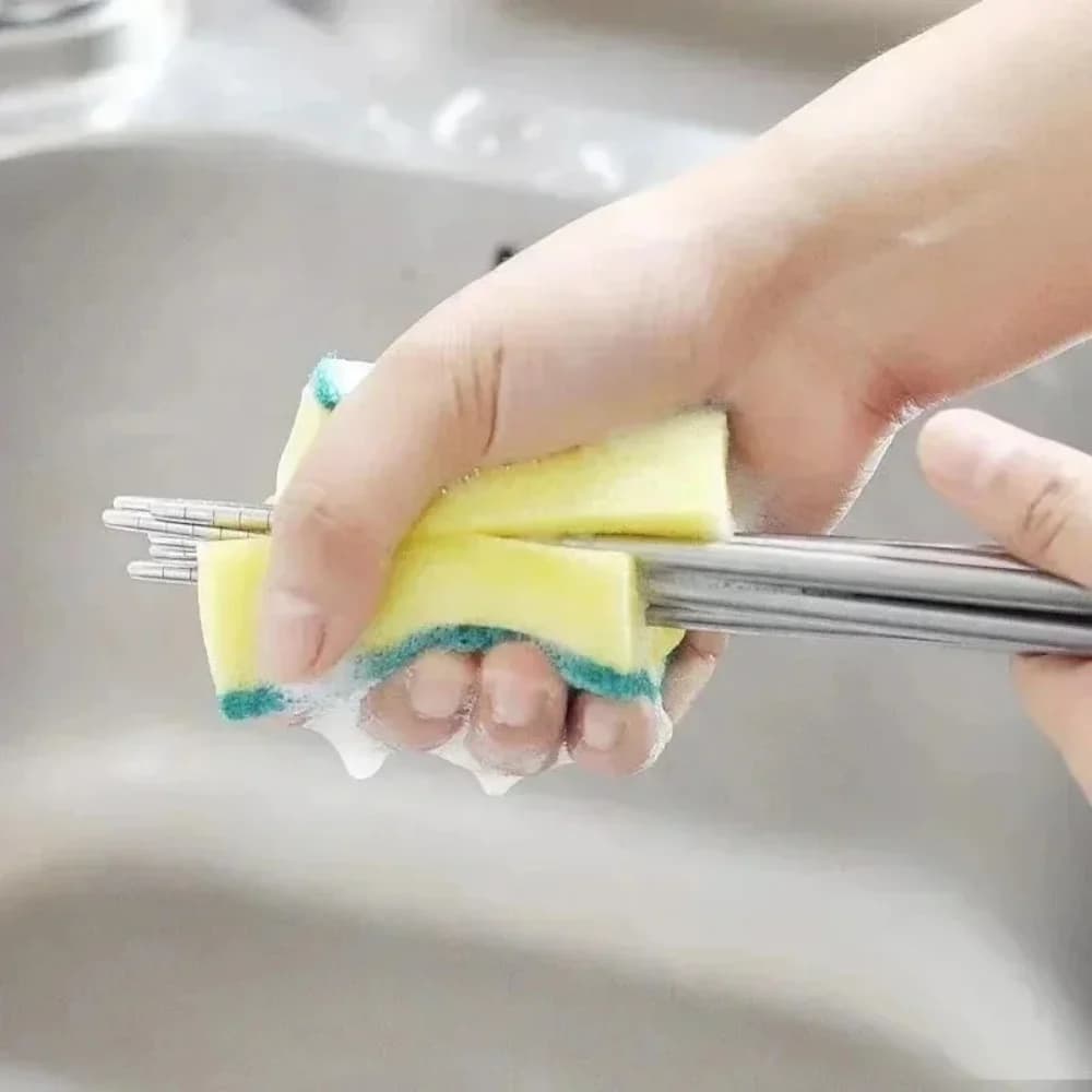 Highly absorbent double-sided sponge, magic pot for cleaning, anti-rust sponge, cleaning brush, kitchen grease cleaning tool