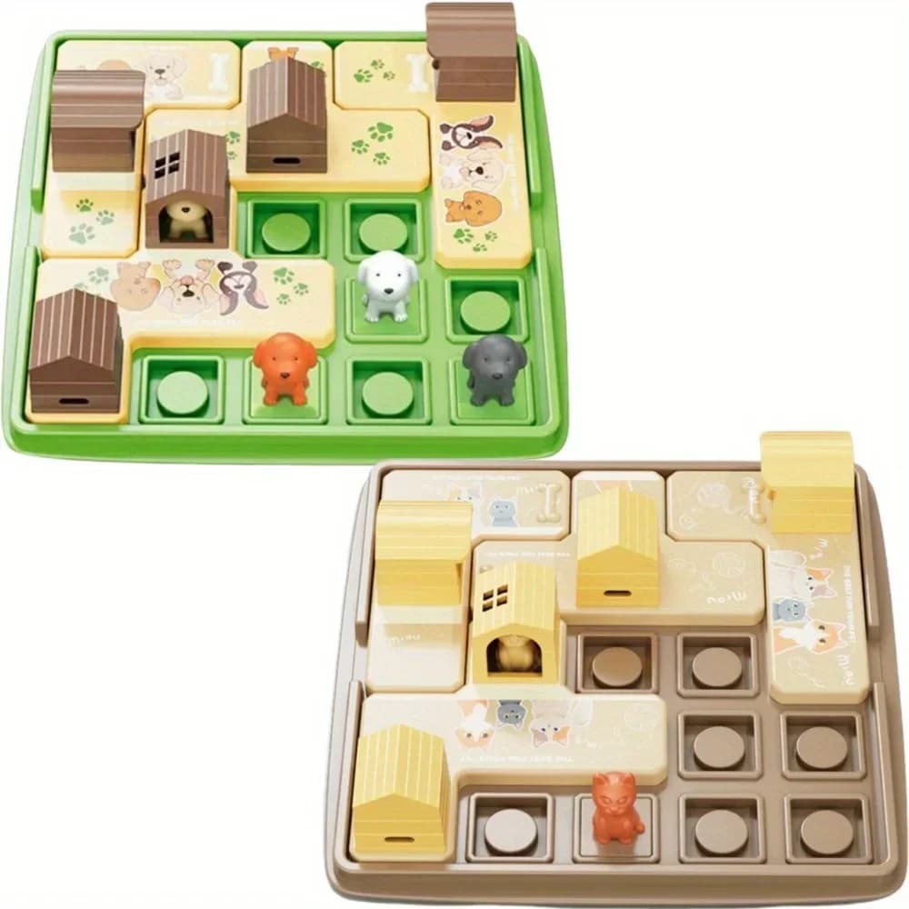 Puzzle per labirinto di cani per bambini Gioco da tavolo per addestramento al pensiero logico Giochi di attività di viaggio Giocattoli educativi interattivi genitore-figlio
