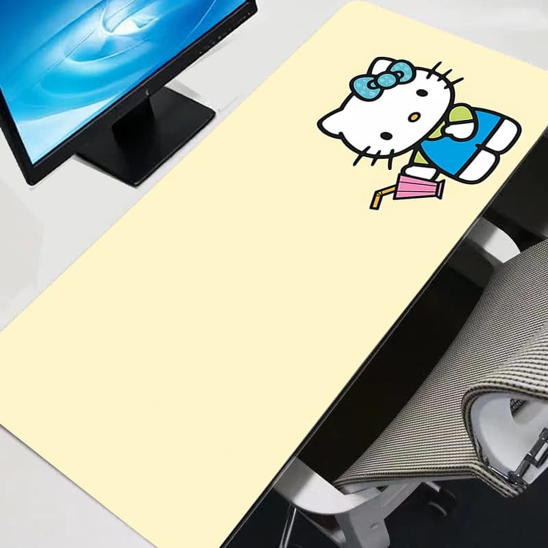 Tappetino per mouse Hello Kitty, resistente, per giocatori, tappetino da scrivania per PC, tappetino per mouse sexy con anime, accessori per tastiera da gioco, tappetino per mouse anime
