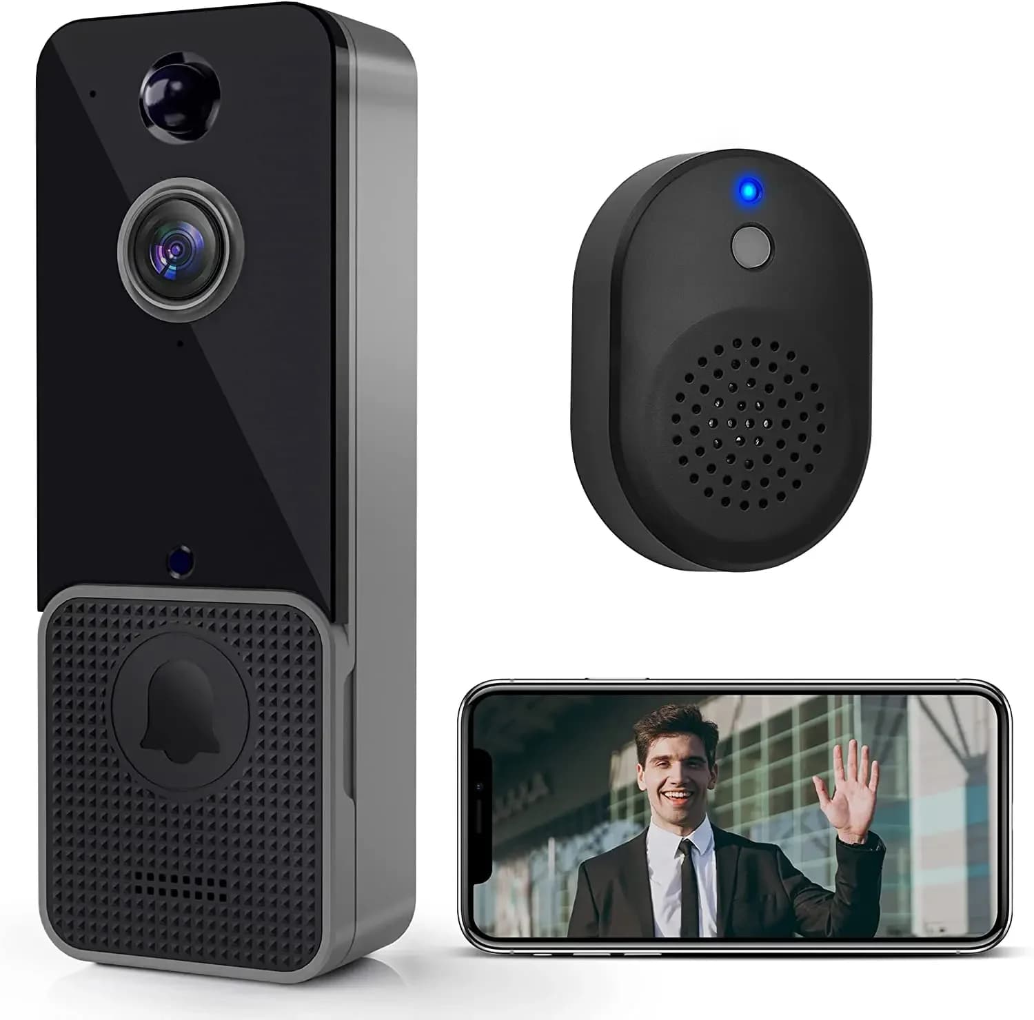 NUOVO Campanello Video WiFi 1080P con App TTLOCK, Campanello Intelligente per Casa, Telecamera di Sicurezza Wireless, Rilevamento di Movimento PIR