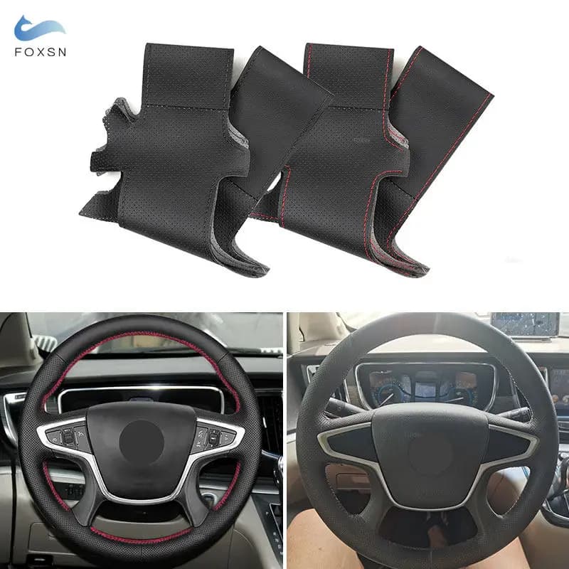 Interior Car Wheel Leather Drilling Wheel Microfiber Trim Protection Cover Accessories For Buick GL8 2011- 2018