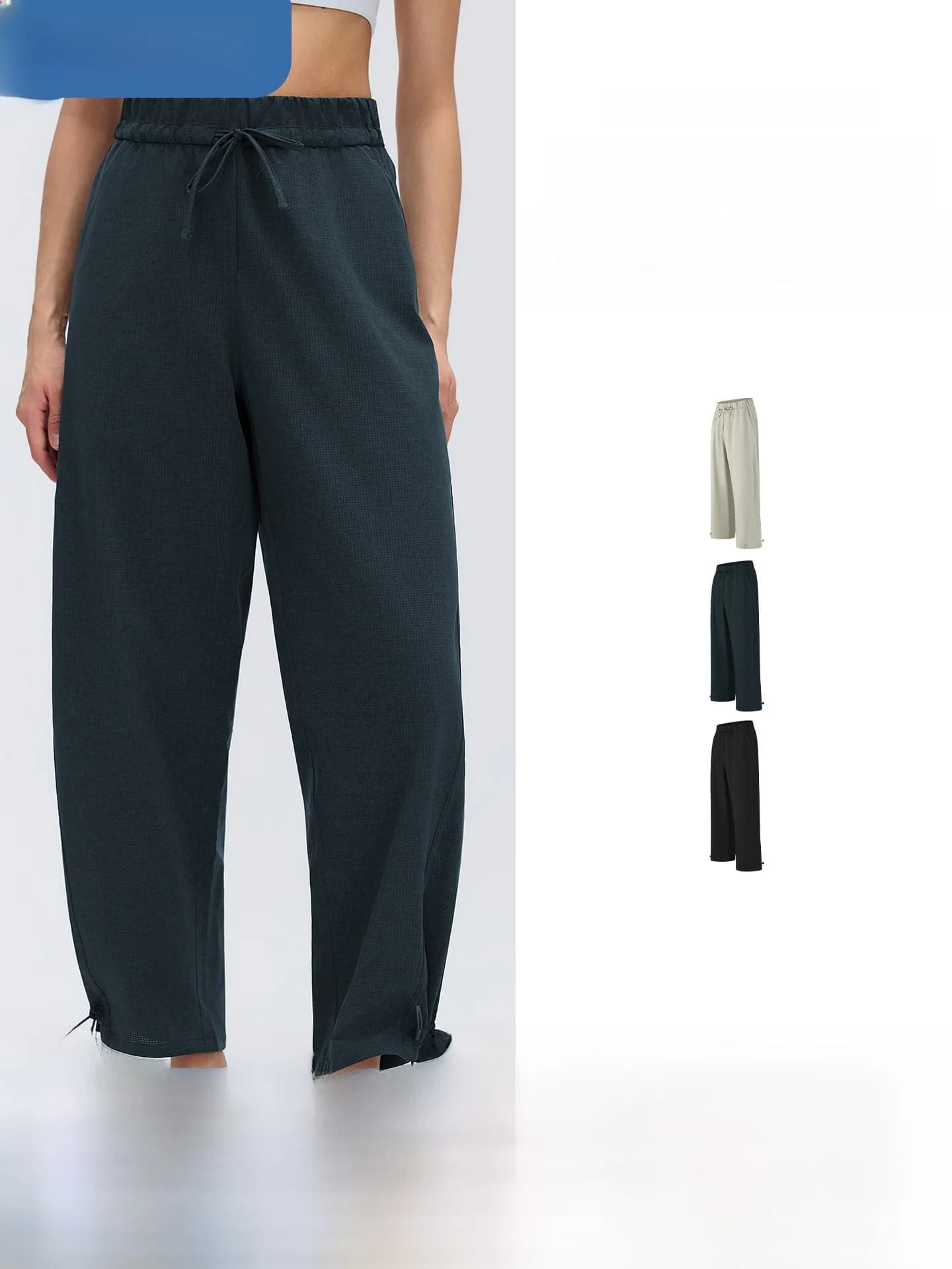 High Waist Loose Fitness Pants Women's Yoga Training Running Sports Straight Leg Casual Pants Thinming Effect Daily Wear