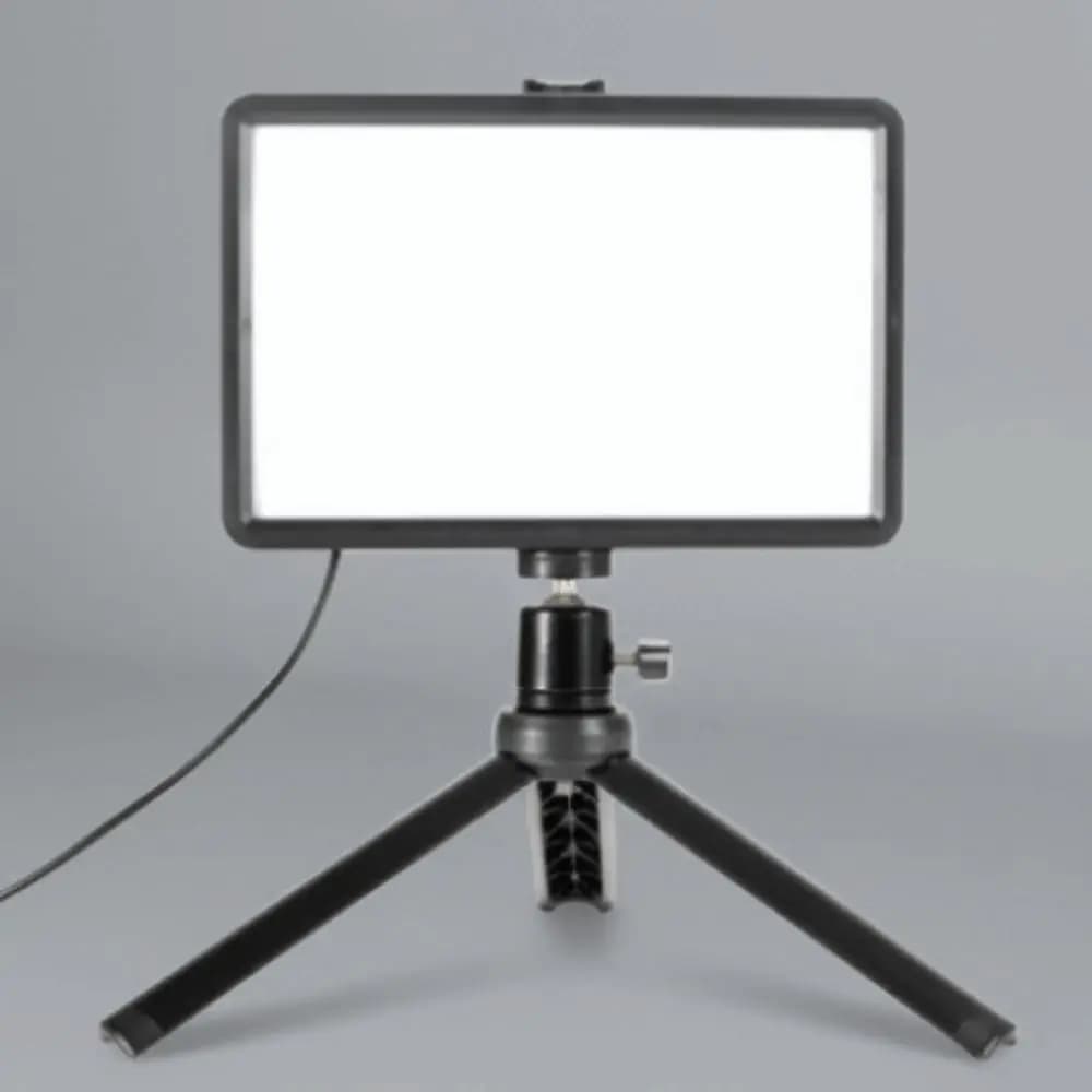 Con treppiede Luce video per fotografia a LED Schermo intero Lampada di riempimento per fotografia da 6 pollici Controllo linea 4 carte colorate Luce a LED per fotografia