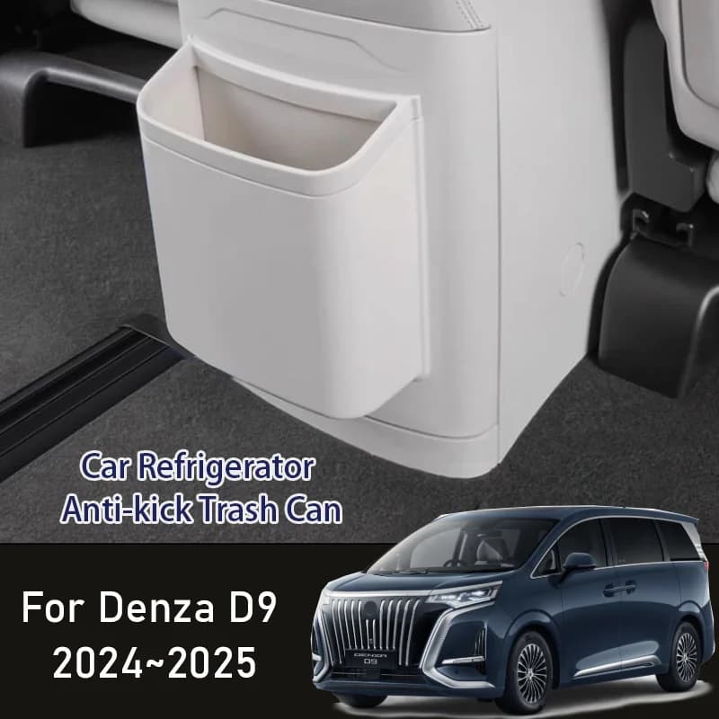 For Denza D9 2024 2025 Car Trash Can Refrigerator Anti-kick Resistant Cover Storage Multifunctional Storage Interior Accessories