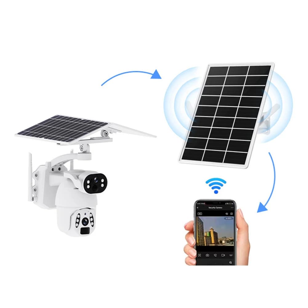 Router Wireless da Esterno Alimentato da Pannello Solare con Slot per Scheda SIM, Hotspot WiFi IP66 Impermeabile per Telecamere di Sicurezza Esterne, Telefoni e PC