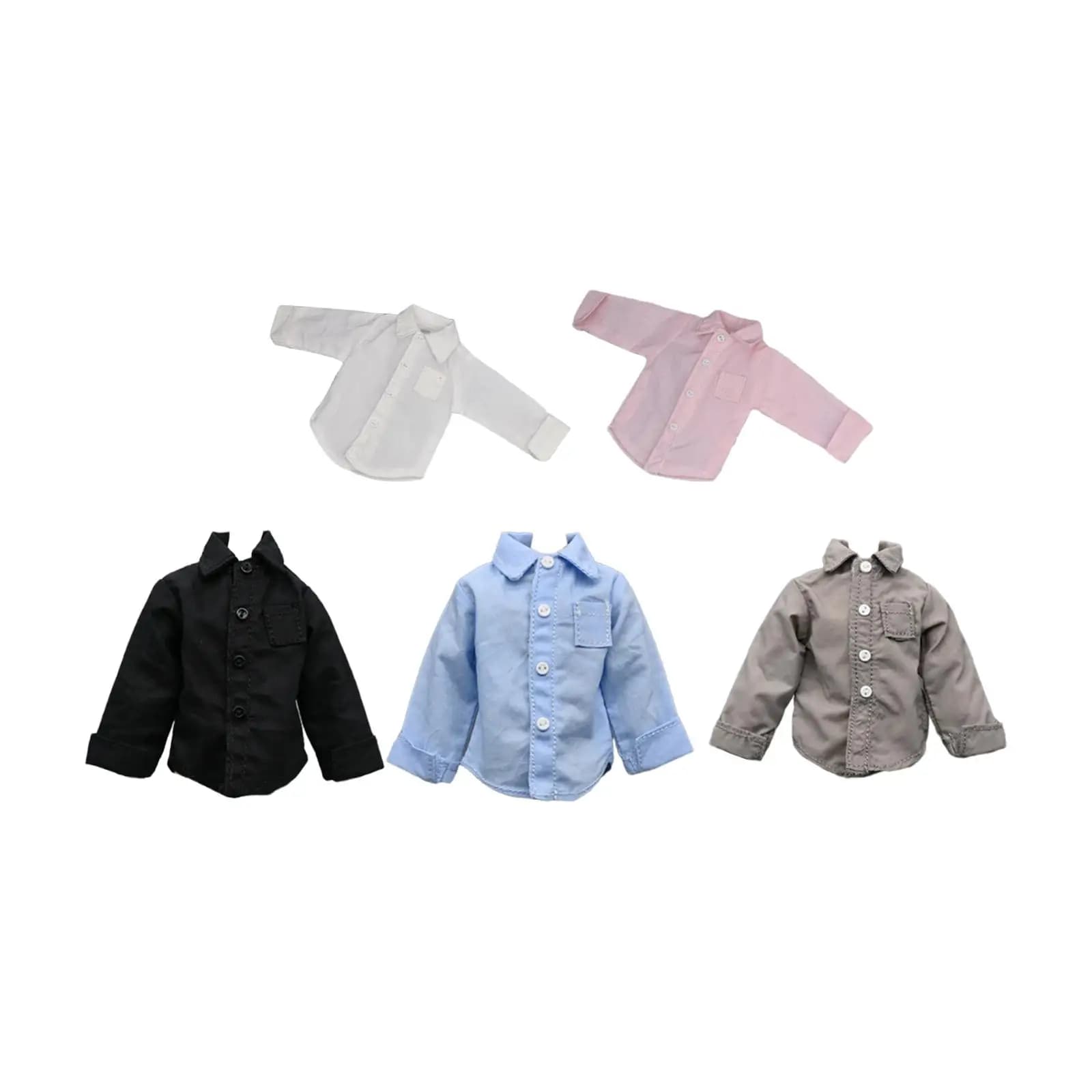 Maglietta per action figure maschile 1/12, abbigliamento cosplay per bambole, a maniche lunghe, per action figure maschili da 6 pollici