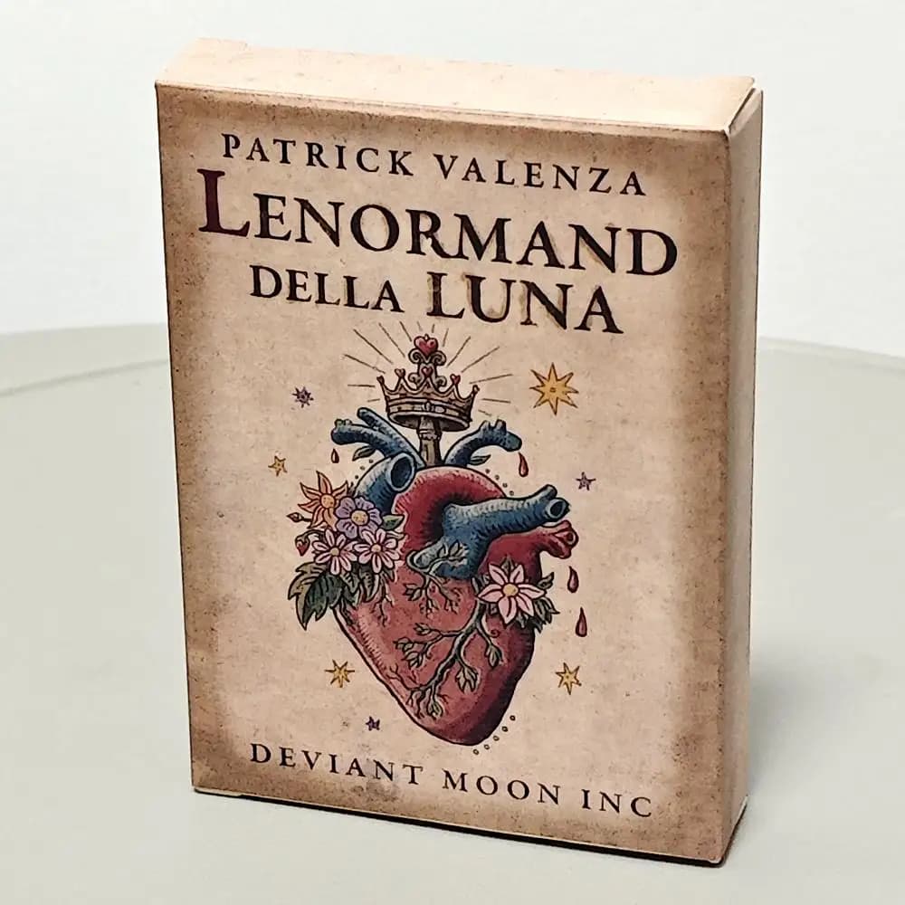 Deviant Moon Lenormand 9*6cm Della Luna Mazzo Classico 36 Carte Oracolo Lenormand Stampate su Cartoncino Doppio Goffrato da 350GSM