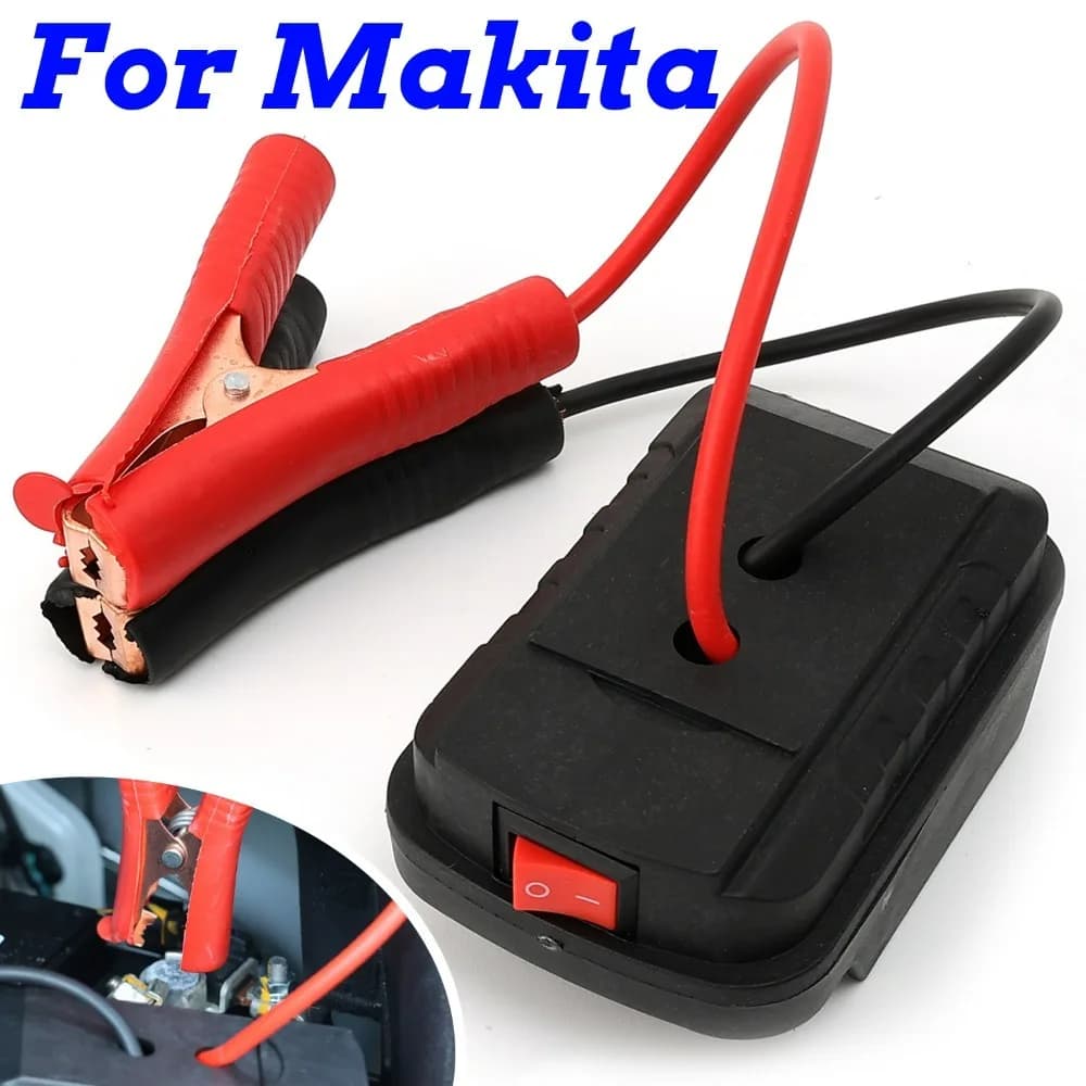 Per accenditore da 18 V, avviamento per auto, moto, batteria al litio, alimentatore di emergenza, convertitore di batteria, caricabatterie con clip
