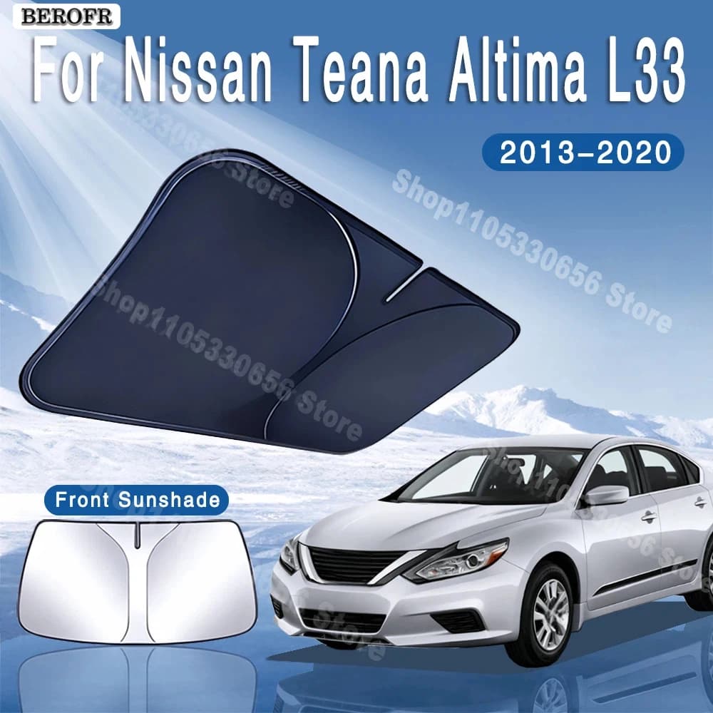 Foldable Car Sun Visor Front Windshield Sunshade Heat Insulation Summer Auto Accessories For Nissan Teana Altima L33 2013~2020