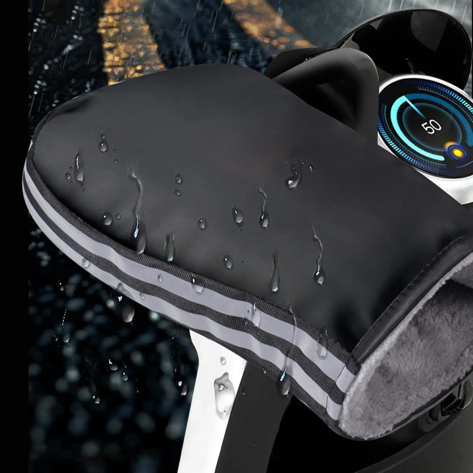 Guanti da manubrio per scooter elettrico invernale Guanti isolati antivento caldi Copri maniglia per moto impermeabile Manicotti antivento