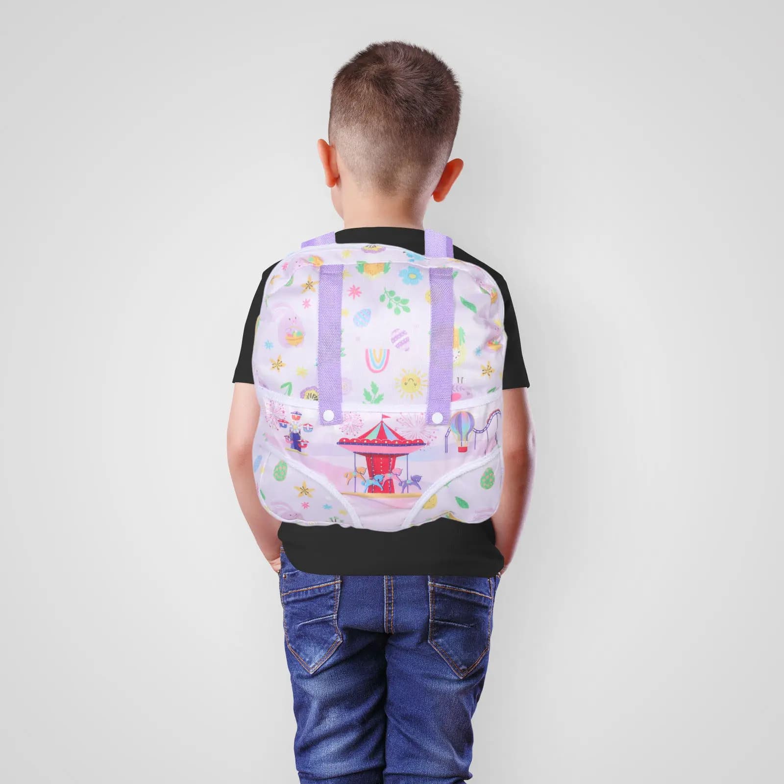 Zainetto per Bambini con Cinghie Regolabili, Leggero, Portaoggetti per Neonati, Kit Organizzatore Carino, Mini Zaino