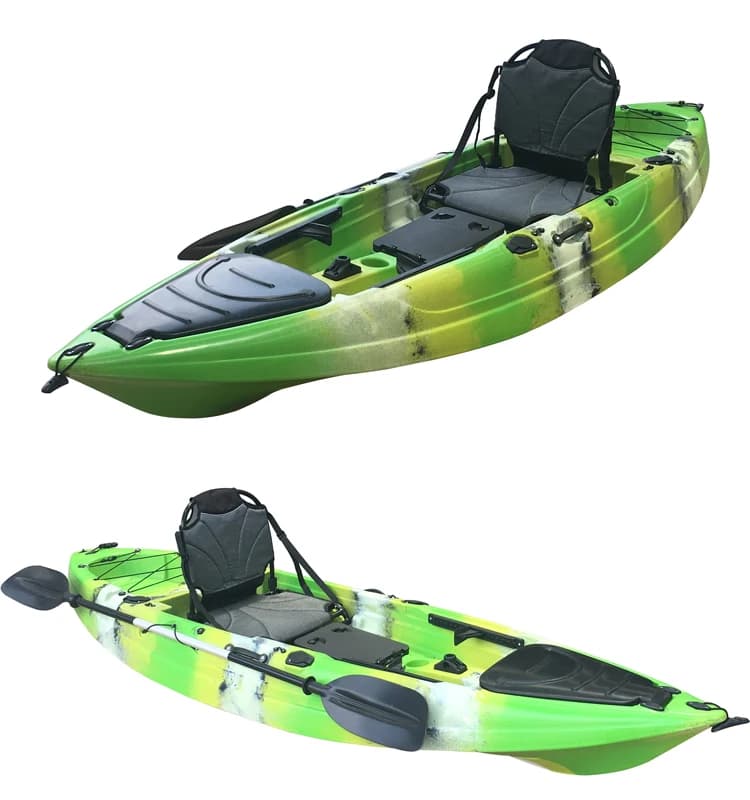 Kayak da Pesca Monoposto per Oceano o Mare, Canoa Leggera con Tecnologia Dropstitch, Kayak con Pagaia per la Pesca