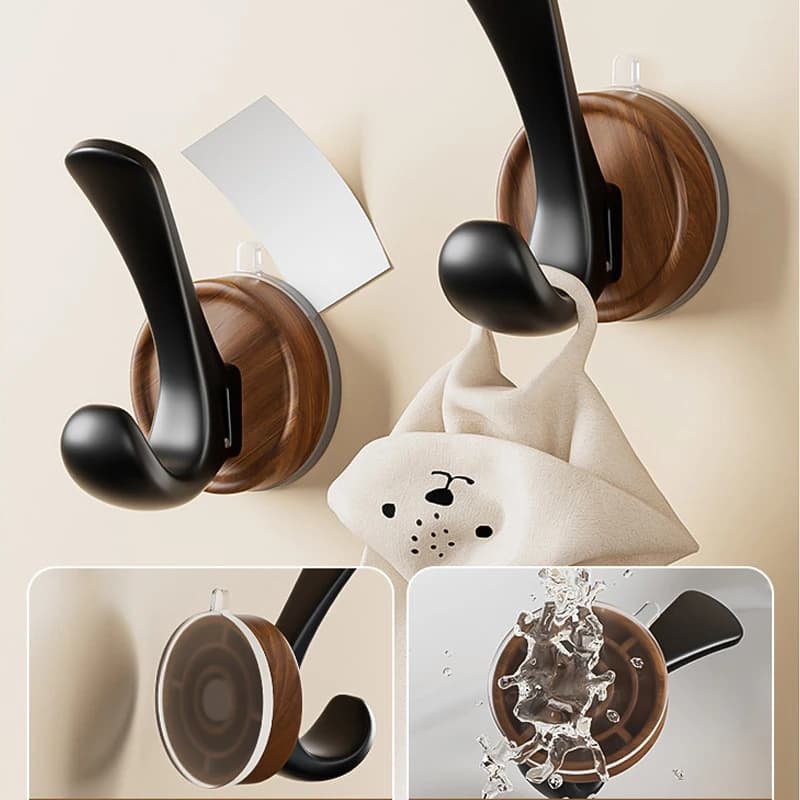 1/2 pezzi Ganci a ventosa con aspirazione sottovuoto per bagno, appendiabiti per accappatoi, cappotti, asciugamani, vestiti, senza foratura, organizer da cucina, accessori
