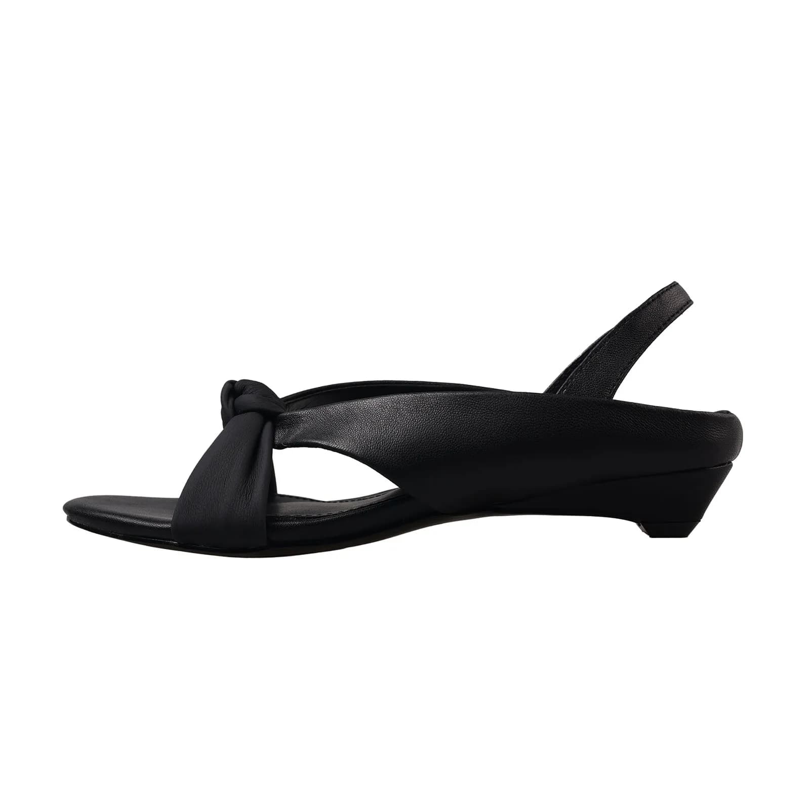 Arden Furtado Summer sheepskin Round toe bowknot Rear trip belt Wedges Open toe Sandals Middle heel Commuter shoes