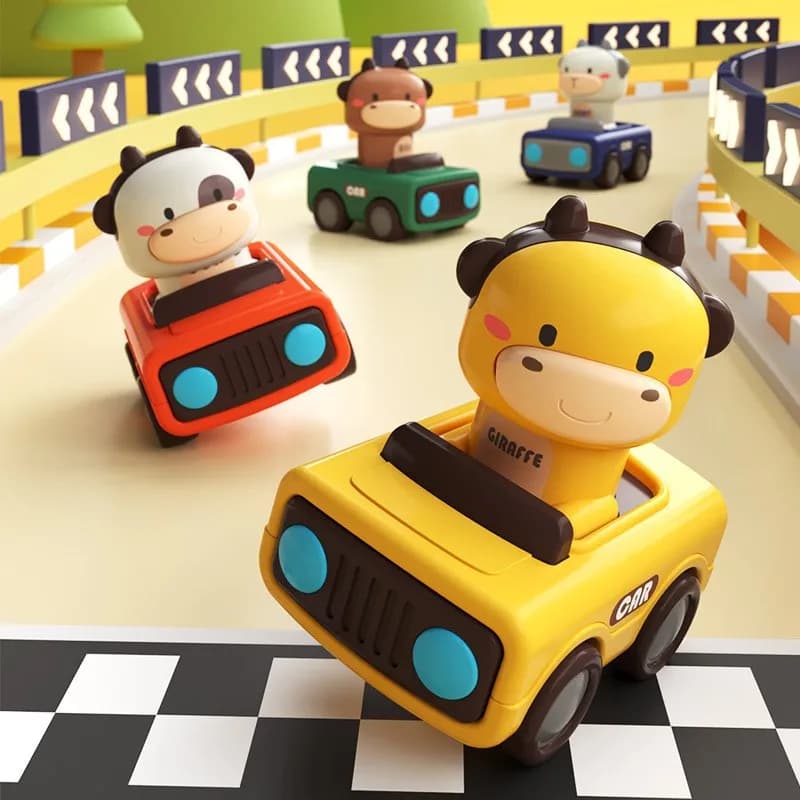 Children's Press and Go Animal Car Inertia Car Toy Educational Toddle Bay Toys Gifts