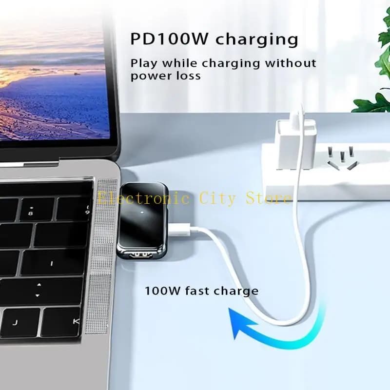 Stazione docking tipo C tipo C Hub 3 in 1 porte USB tipo C USB3.0 per HDM HU8D