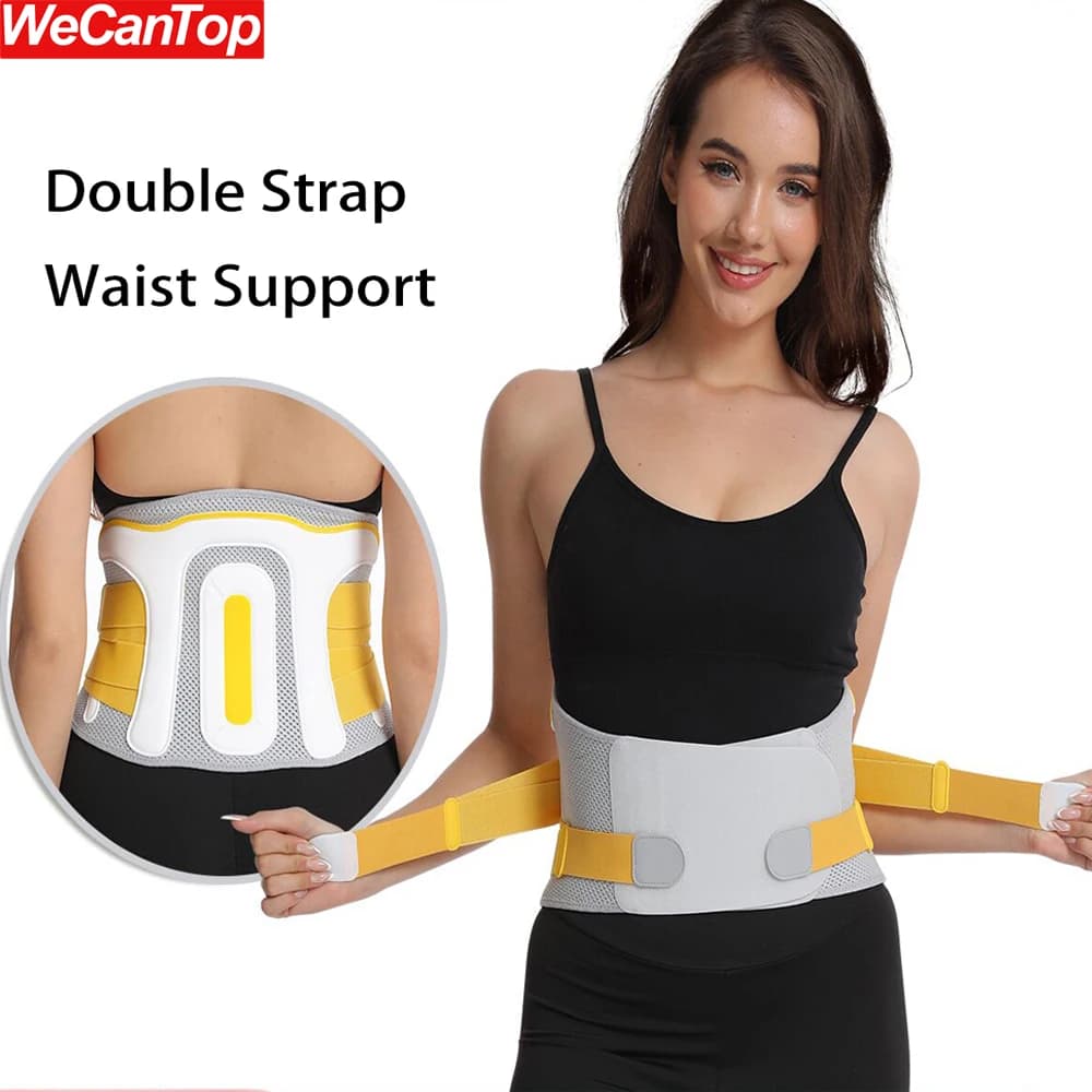 1PC Soft Breathable Back Support Belt,Lumbar Brace with Velvet Inner Layer & Adjustable Nylon Buckle,for Herniated Disc Sciatica