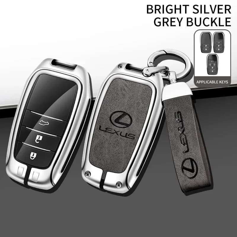 Custodia Protettiva per Chiave Auto in Lega di Zinco e Pelle per Lexus LM300H LM, con 2/3/5 Pulsanti, Portachiavi e Cover per Telecomando