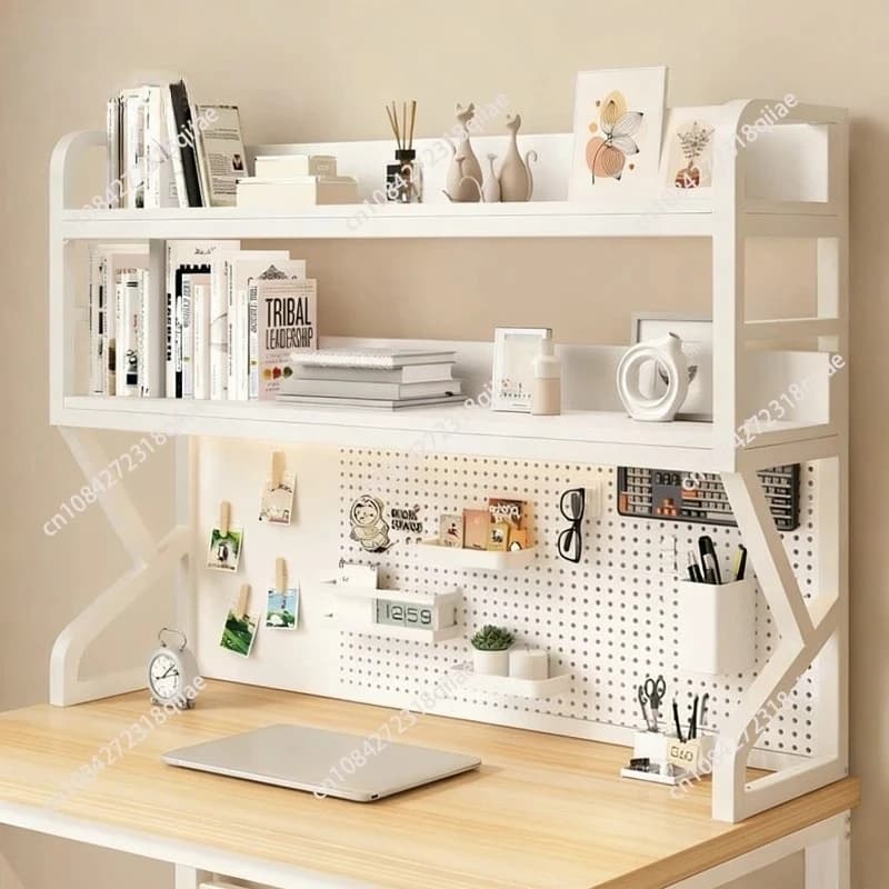 for Multifunctional Student Desk Storage Rack Multi-layer Simple Storage and Finishing Bookshelf Wrought Iron Hole Board