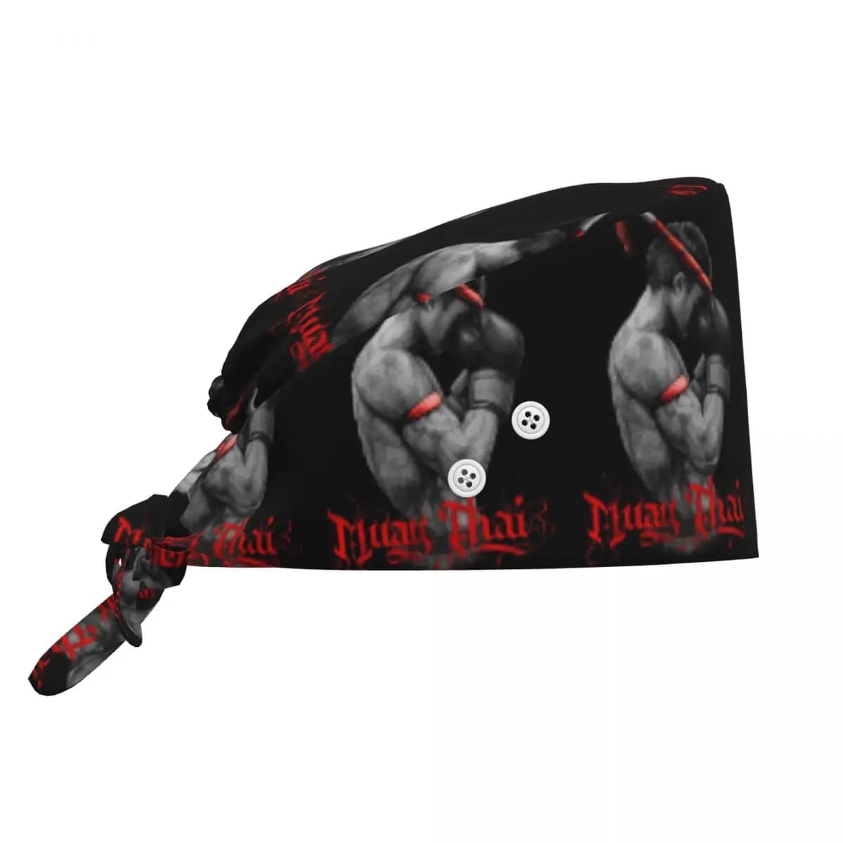 Muay Thai Boxing Fighter Scrub Hat Doctor Working Surgical Cap Unisex Adjustable Nursing Caps for Dentist