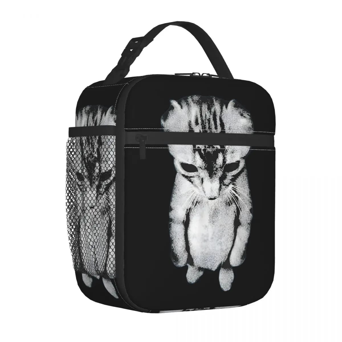 El Gato Munchkin Kitten Meme Merch Borsa termica per il pranzo per la scuola, contenitore per alimenti, contenitore termico portatile, scatola bento