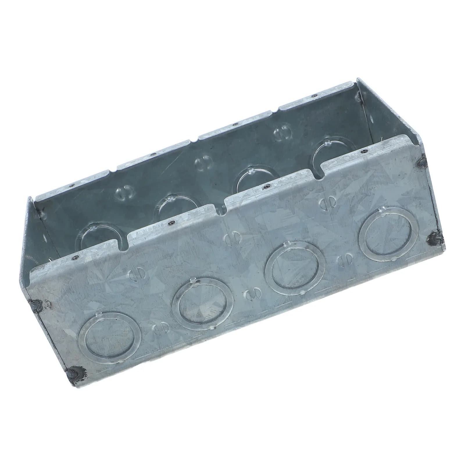 Galvanized Iron 4-Gang Flush Mount Modular Switch Box Concealed Wiring Electrical Junction Box for DIY Home Improvement Safety