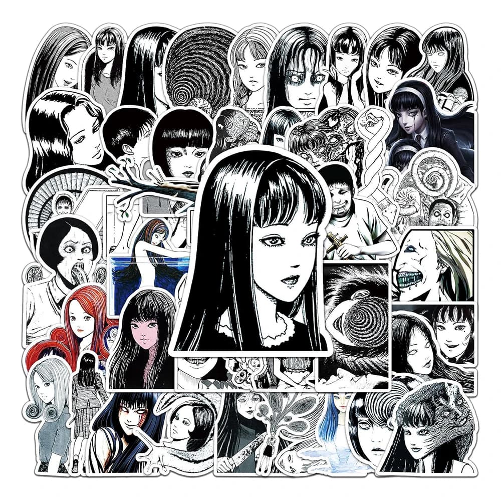 10/30/50 Pezzi Adesivi Horror Anime Kawakami Tomie, Decalcomanie Junji Ito Manga Tomie, Adesivi Cartoon Cool per Notebook, Telefono, Skateboard