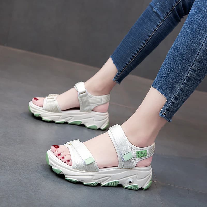 Sandali Donna Nuovi Estivi Sportivi Casual Antiscivolo con Plateau Stile Daddy per Spiaggia