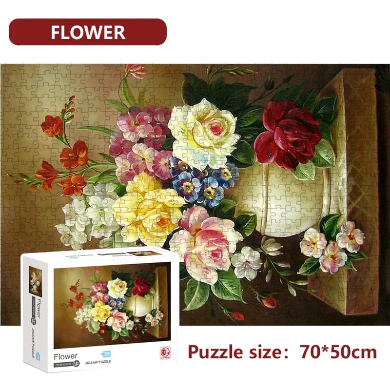 1000 pezzi puzzle giocattoli di carta famosa pittura a olio fiore 1000 pezzi puzzle regalo per bambini puzzle educativo per adulti