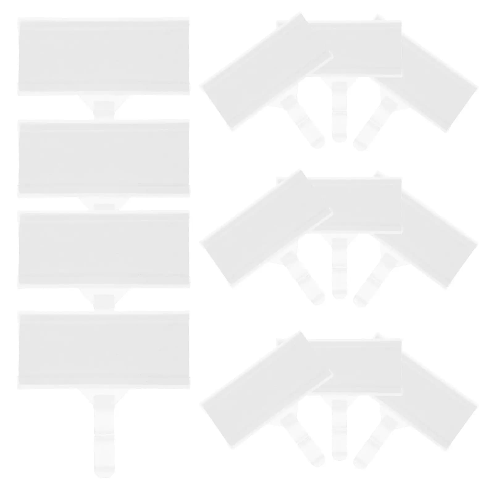20 Pezzi Portaetichette in Plastica con Gancio, Impermeabili, per Supermercati e Negozi al Dettaglio, per Scaffalature Metalliche 76x35mm