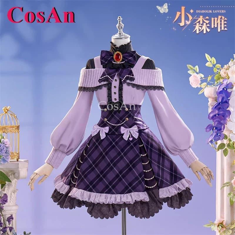 CosAn Anime Diabolik Lovers Komori Yui Costumi Cosplay Abito Viola Dolce e Alla Moda per Feste e Giochi di Ruolo S-XL