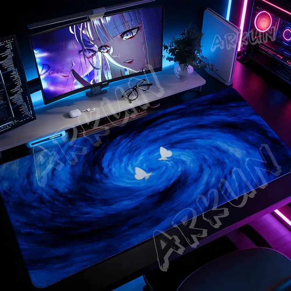 Tappetino per mouse grande in stile ACID Blues, tappetino per mouse da gioco per PC, tastiera, laptop, 900x400