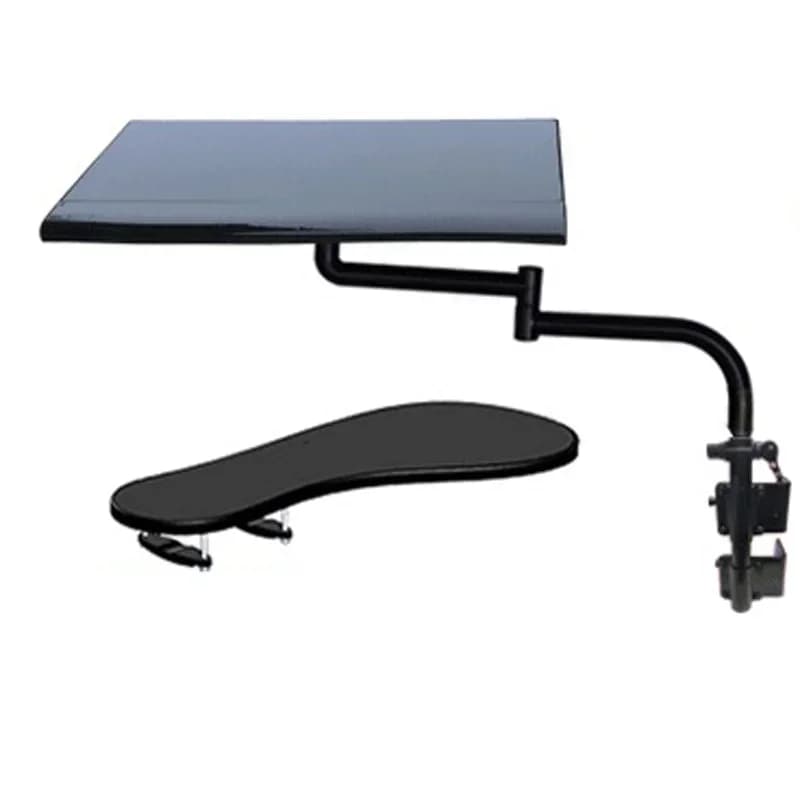 Supporto per Tastiera da Tavolo, Supporto per Laptop da Scrivania, Stand Multifunzionale per Notebook, Supporto da Ufficio per Bordo Scrivania/Sedia, con Fissaggio a Gamba o Braccio XL