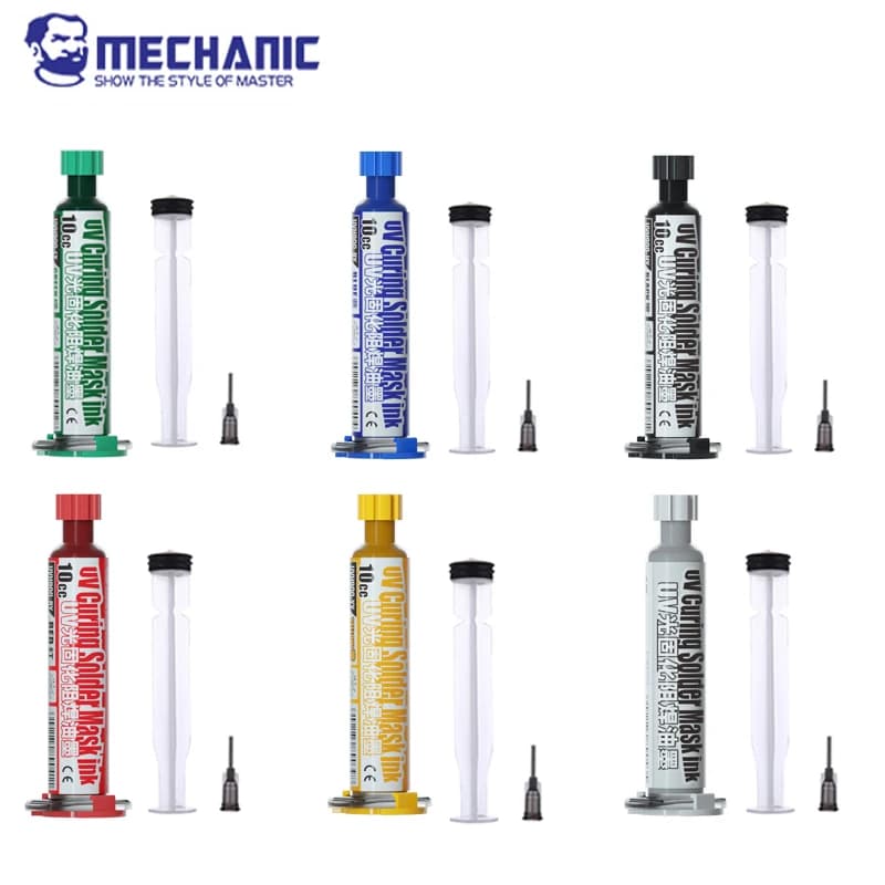 MECHANIC 3-IN-1 UV Light Curing Solder Mask Ink BGA PCB Circuit Board Repair Welding Paint Green Oil Prevent Corrosive Arcing
