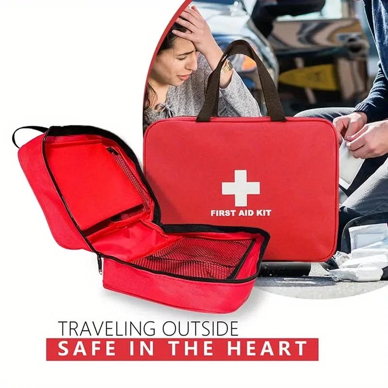 Kit di pronto soccorso, kit per escursioni di sopravvivenza di emergenza, borsa da campeggio di pronto soccorso per famiglie, custodia di sopravvivenza medica da viaggio per esterni, casa