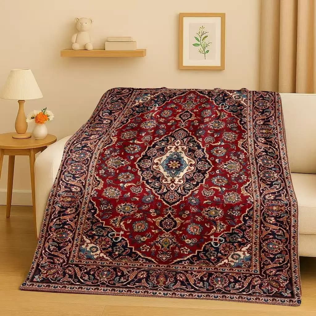 3D Luxurious Persian Turkey Bohemian Flannel Blanket,Ultra Soft Warm Plush Throw for Home Bedroom Bed Sofa Cover Office Kid Gift