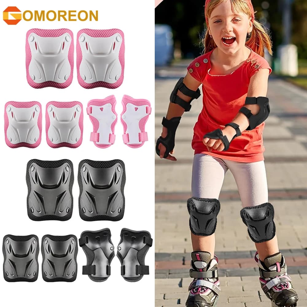 Set di Protezioni per Bambini, Include Ginocchiere, Protezioni per Polsi, Gomitiere, Set di Protezioni per Pattinaggio Ciclismo Bici Rollerblade