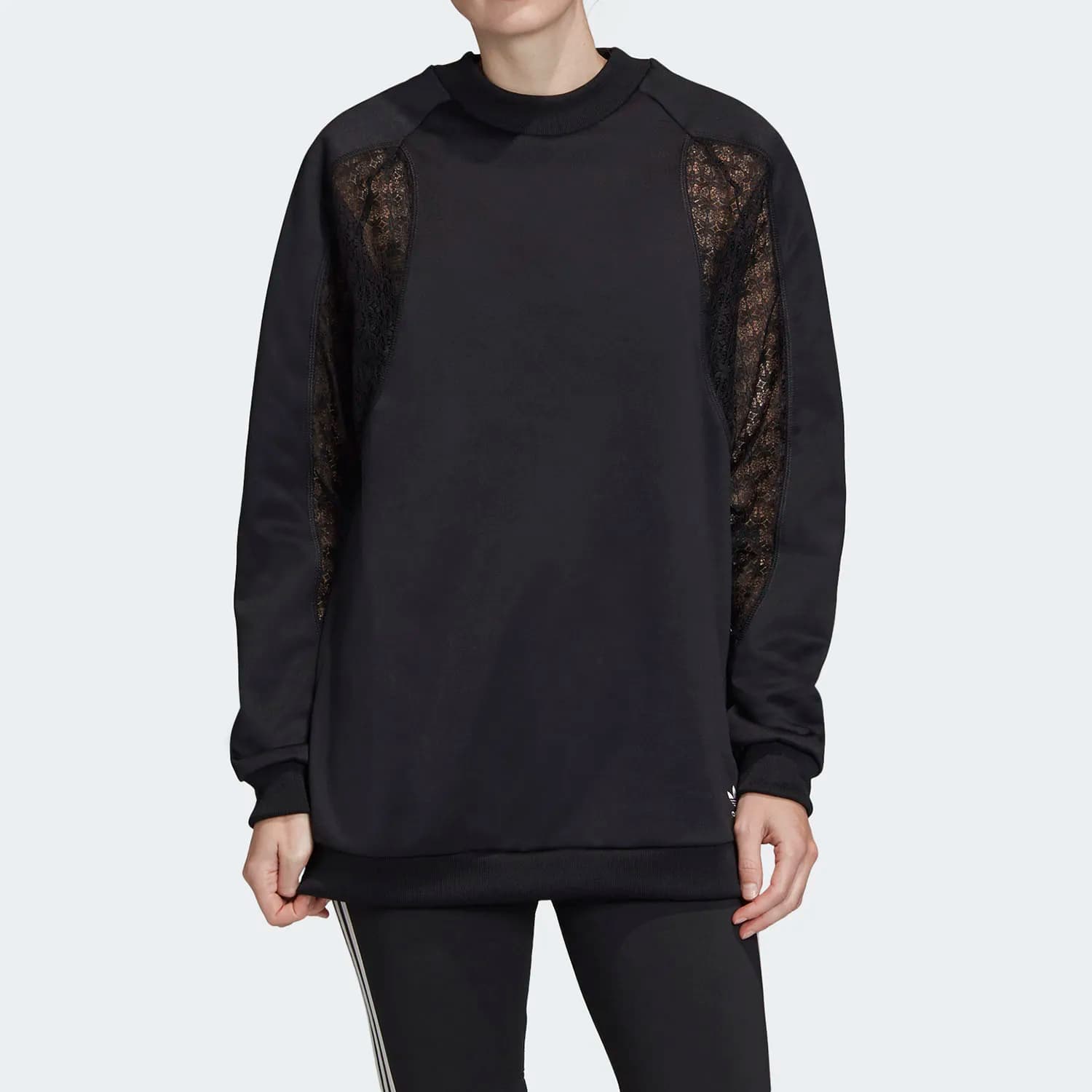 Women's Sports Clothing Hoodie Adidas Originals Genuine LACE SWEATSHIRT FM1746