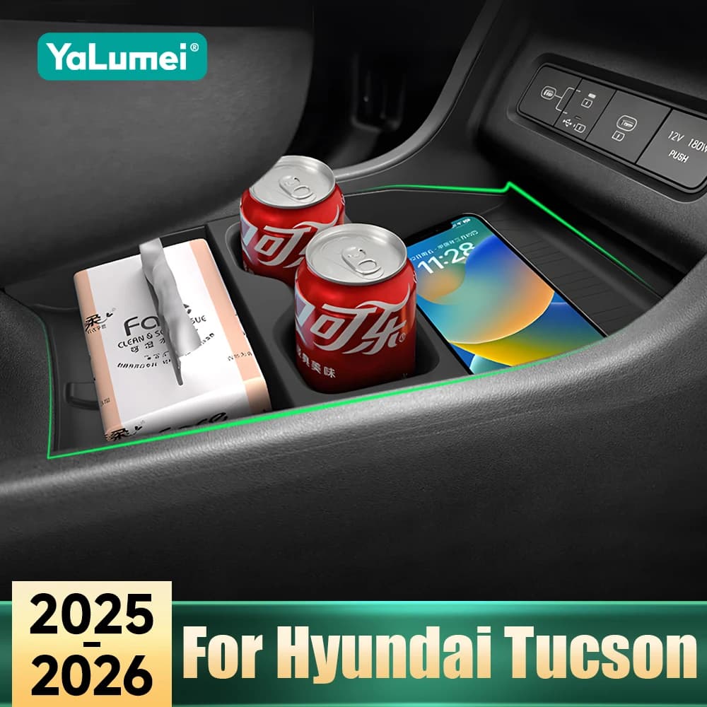 Per Hyundai Tucson Limited Hybrid 2025 2026 (SOLO per cambio elettronico) Vassoio organizer per console inferiore auto, accessori per vano portaoggetti