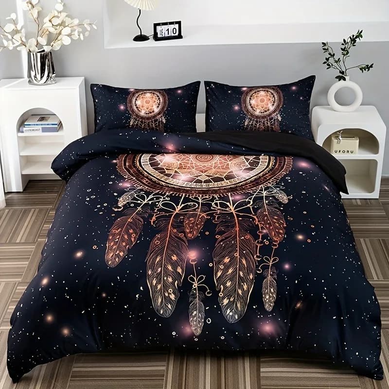 Fashionable Young Dream Catcher Quilt Cover Set HD Digital Print Home Bedding Comforter Set Youthful Decor