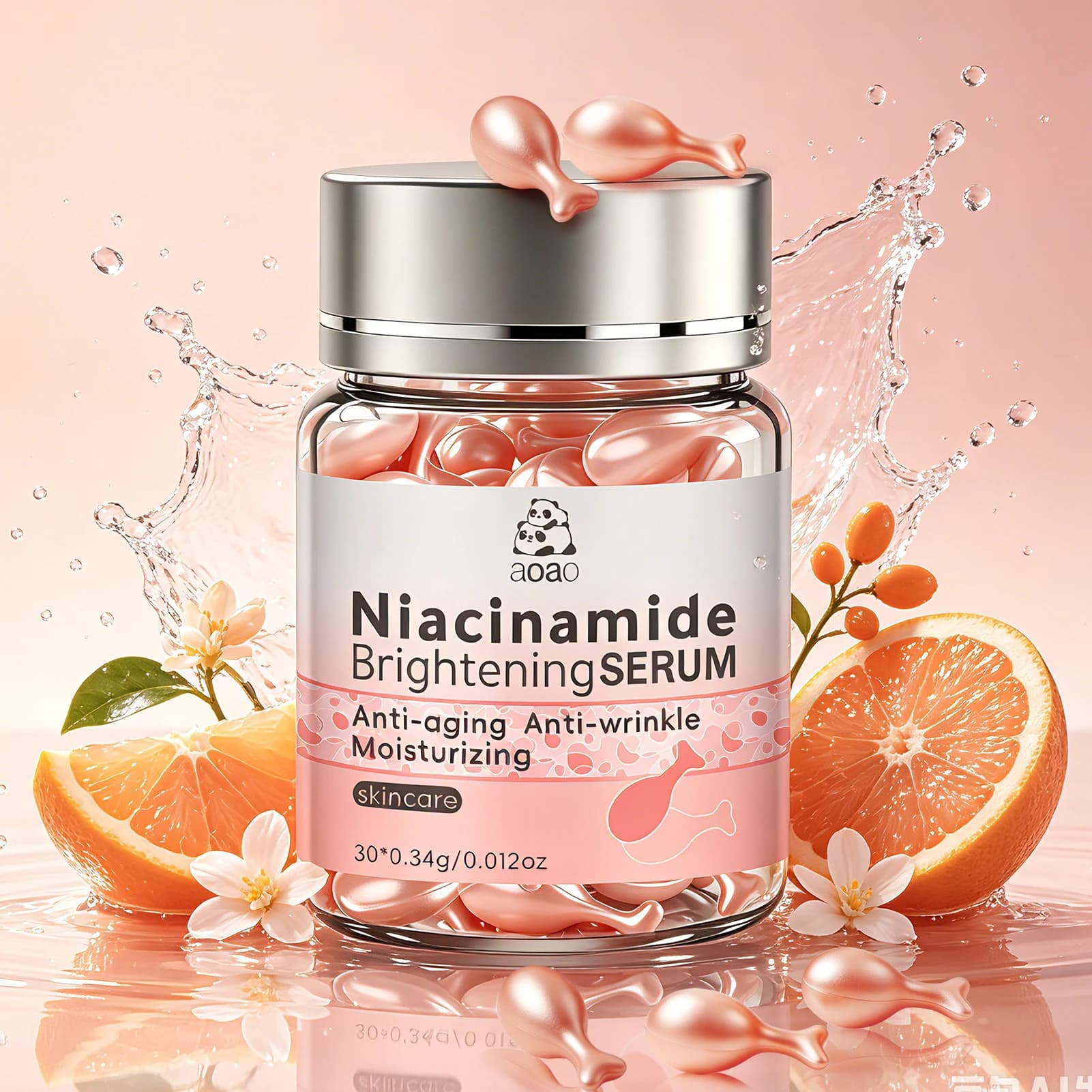 Niacinamide Brightening Serum with Vitamin C and Licorice. Firms, smoothes, and moisturizes.