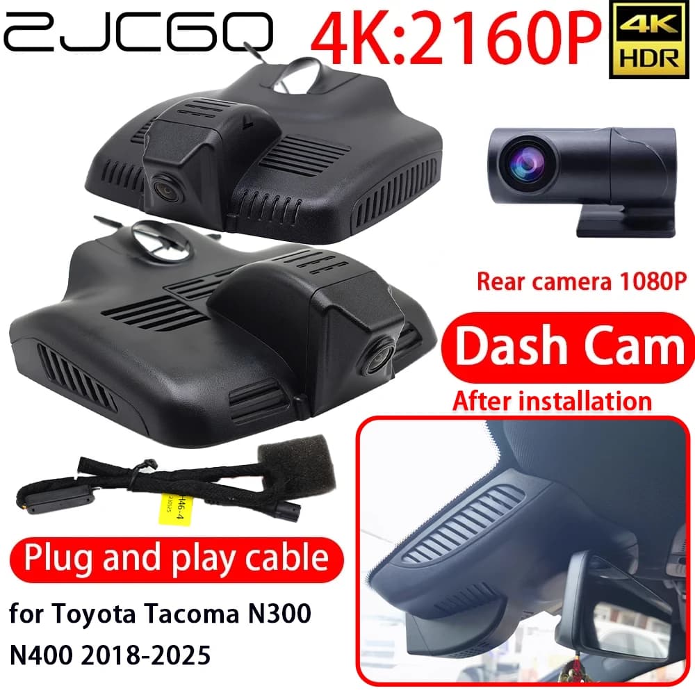 ZJCGO per Mercedes Benz Classe C E W213 S213 W205 S205 C205 GLC X253 C253, Dash Cam DVR 4K con Wifi, Telecamera Anteriore e Posteriore, Monitoraggio 24h
