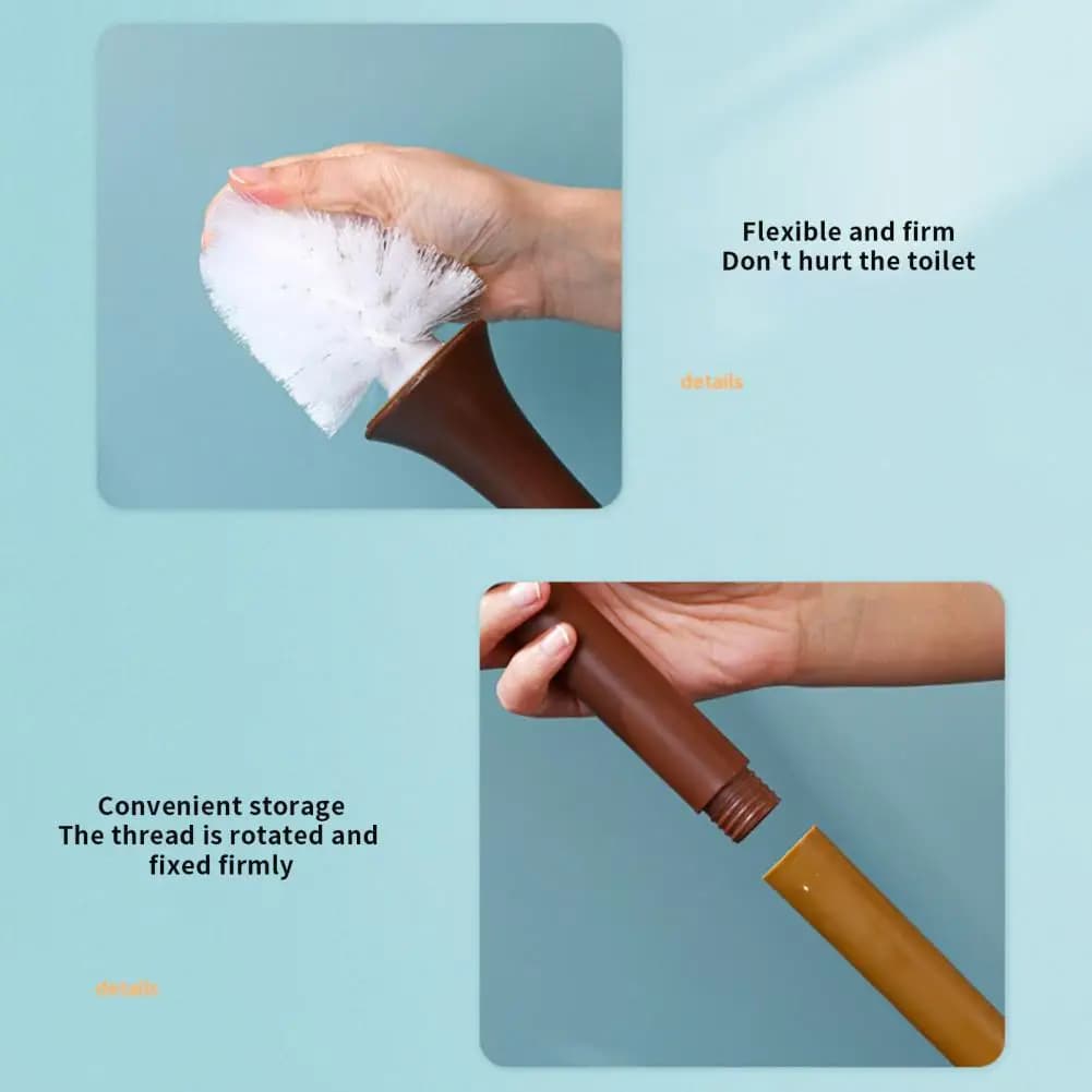 Bathroom Brush Easy to Clean Bathroom Cleaning Brush Draining Stain Removal Unique Giraffe Shape Toilet Brush