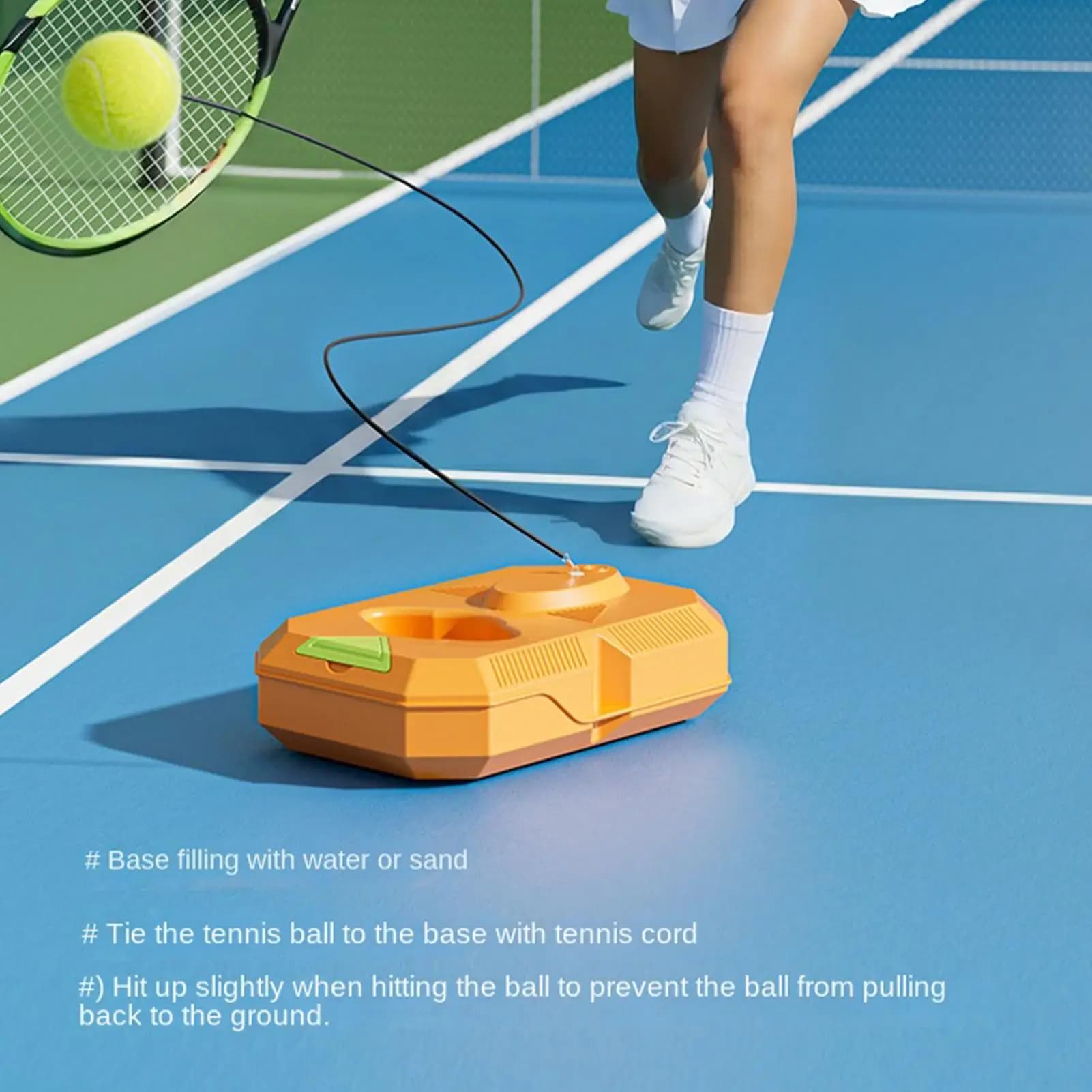 Palline da Tennis per Allenamento, Attrezzatura Portatile per Principianti, Adulti e Adolescenti, per Campo, Palestra, Esterno e Giardino